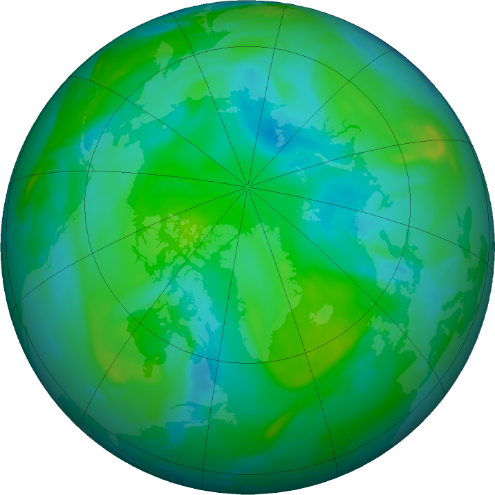 Arctic ozone map for 29 August 2019
